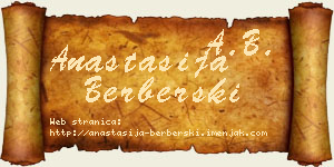 Anastasija Berberski vizit kartica